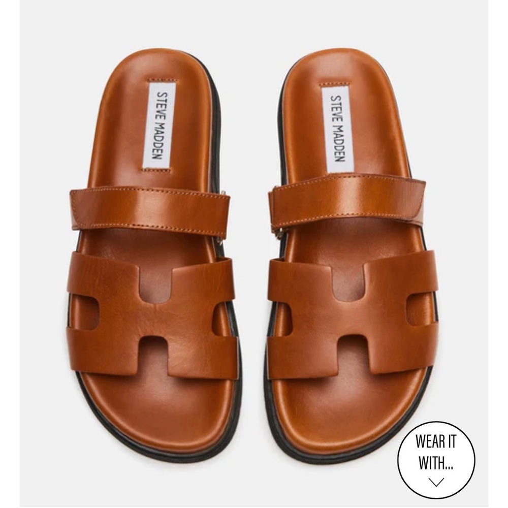 Steve Madden MAYVEN CAMEL LEATHER sandals